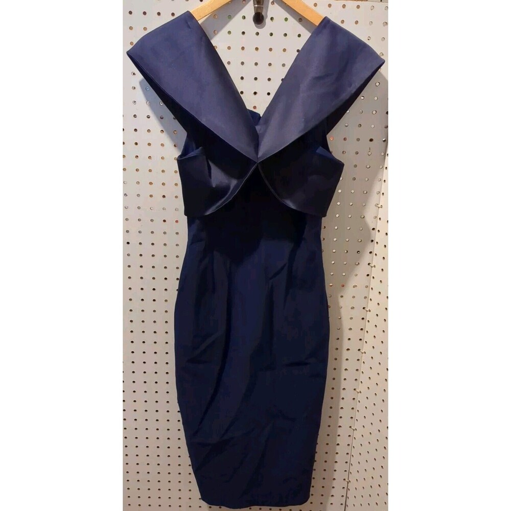 Vesper Blue Dress Size 10 Sleeveless Formal Evening Wedding